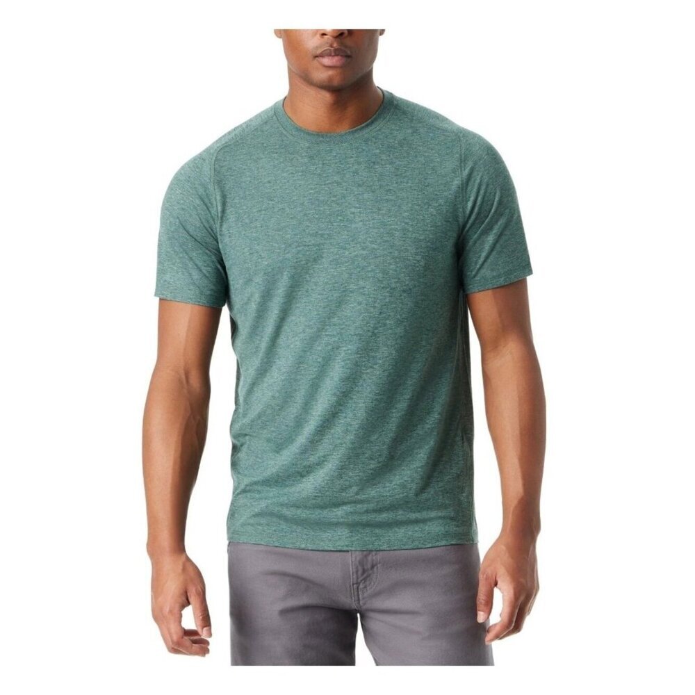 NWT Bass Outdoor Men's M Microtech Performance Short Sleeve Tee Green J2007